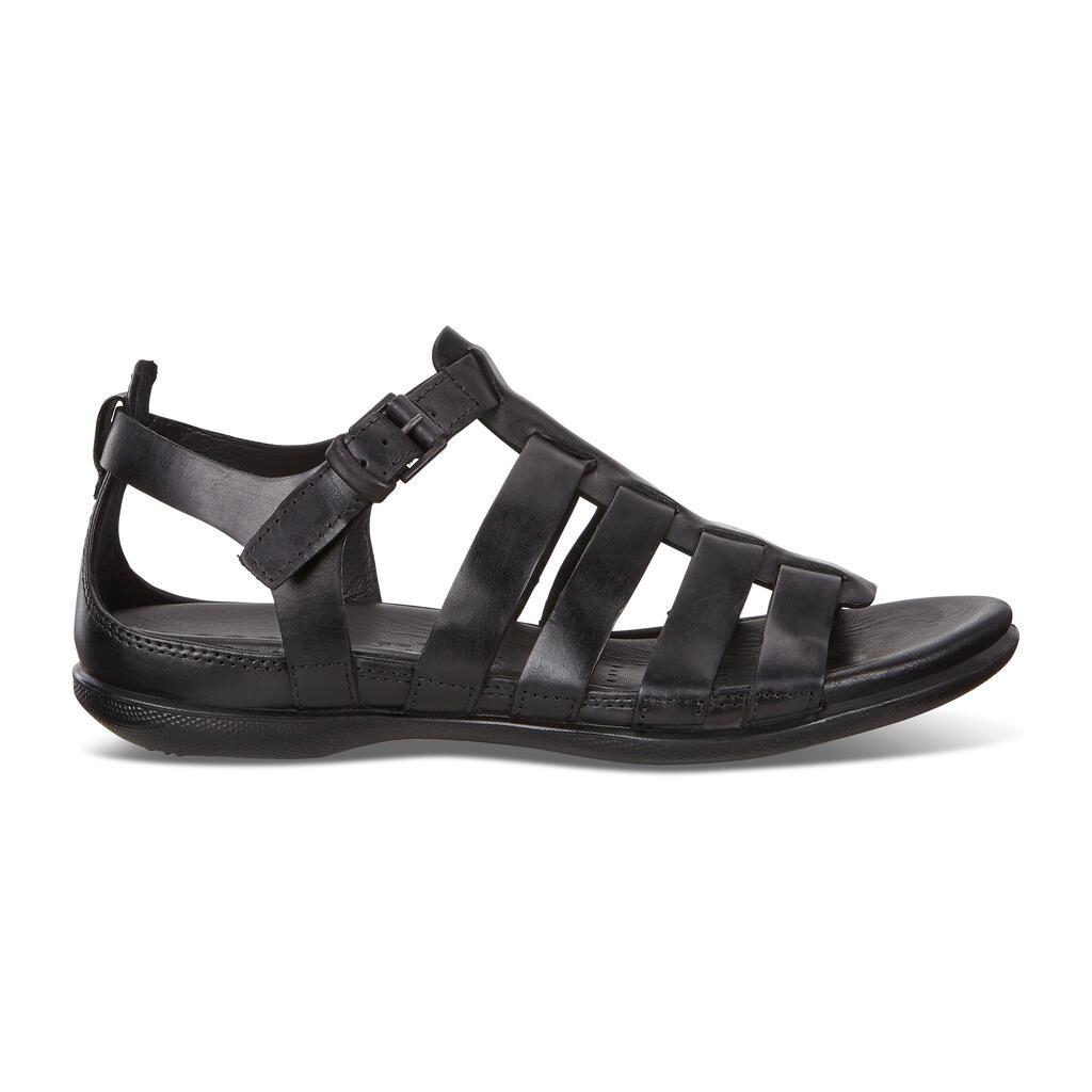 Ecco Flash Womens Flat Sandals In Black Sale - India KGC-965721